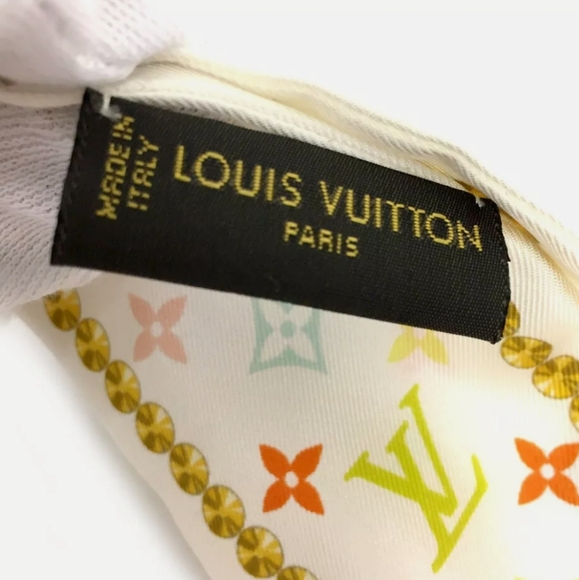 AUTH LOUIS VUITTON SILK SCARF TWILLY/SCARF RING - Picture 7 of 10